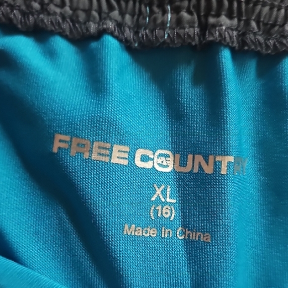 Free Country Women's Dark Gray & Teal Swim Shorts Size XL - Picture 3 of 10